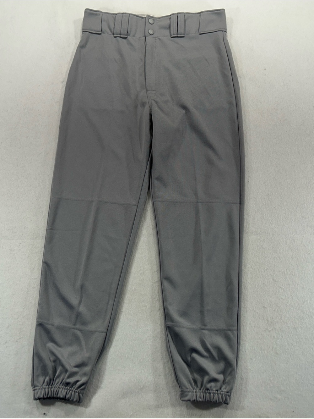 Easton Baseball Pants Adult Large Gray Elastic Cuff Double Snap Belt Loops
